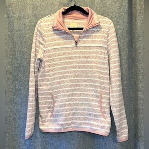 Thread & Supply Women's Striped Quarter-Zip Pullover | Size M | Cozy & Casual